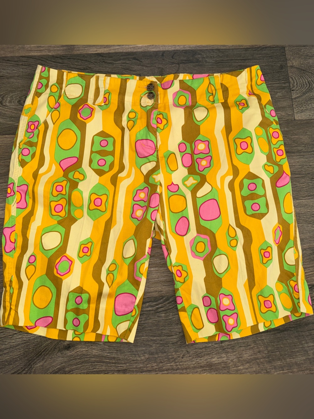 Loudmouth Floral‎ Geometric golf Shorts preppy quirky dopamine